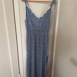 NWT Berthie Paris Floral Scallop Top Maxi Dress
